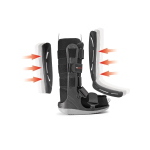 AGILE Tenortho - Taglia S (misura della scarpa: 34/37 cm): Stivaletto rigido con imbottitura pneumatica per tibio tarsica. Struttura in materiale composito leggero e resistente.