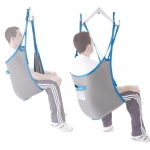 Imbracatura standard in tela, senza poggiatesta, taglia S, portata max 250 kg, tessuto poliestere in tela, indicato per utilizzo con sollevatori e verticalizzatori compatibili, per il trasferimento assistito di persone con ridotta autonomia motoria.