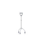 Tripode per bambini, base larga, manico chiuso - Brio, portata max 80 kg, confezione da 4 pezzi, struttura interamente realizzata in alluminio anodizzato, puntali antiscivolo in gomma morbida, altezza regolabile.