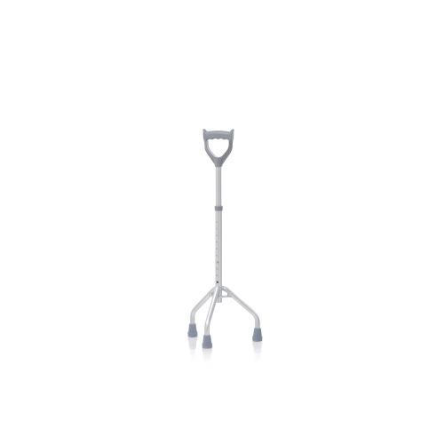 Tripode per bambini, base larga, manico chiuso - Brio, portata max 80 kg, confezione da 4 pezzi, struttura interamente realizzata in alluminio anodizzato, puntali antiscivolo in gomma morbida, altezza regolabile.