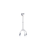 Quadripode con manico aperto, impugnatura anatomica - Brio, portata max 130 kg, confezione da 4 pezzi, struttura interamente realizzata in alluminio anodizzato, puntali antiscivolo in gomma morbida, altezza regolabile.