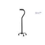 Quadripode in acciaio, impugnatura aperta in PVC - Brio HD, portata max 226 kg, confezione da 4 pezzi, struttura interamente realizzata in alluminio anodizzato (versione rinforzata in acciaio), puntali antiscivolo in gomma morbida, altezza regolabile.