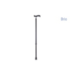 Bastone in alluminio anodizzato, manico a T, colore Midnight - Brio, portata max 110 kg, manico a T con impugnatura in gomma morbida, indicato per persone con lieve instabilità nella deambulazione che necessitano di un punto di appoggio supplementare.