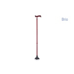 Bastone in alluminio anodizzato, puntale base larga, colore Midnight - Brio, portata max 110 kg, manico a T con impugnatura in gomma morbida, puntale con base larga.