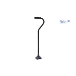 Bastone in acciaio, impugnatura aperta in PVC - Brio HD, portata max 226 kg, struttura rinforzata in acciaio, indicato per persone con lieve instabilità nella deambulazione che necessitano di un punto di appoggio supplementare.