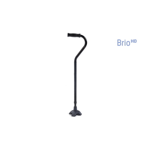 Bastone in acciaio, impugnatura aperta in PVC - Brio HD, portata max 226 kg, struttura rinforzata in acciaio, indicato per persone con lieve instabilità nella deambulazione che necessitano di un punto di appoggio supplementare.