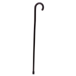 Bastone in legno di castagno liscio, manico curvo, Uomo - Brio, portata max 90 kg, manico curvo in legno, indicato per persone con lieve instabilità nella deambulazione che necessitano di un punto di appoggio supplementare.