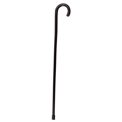 Bastone in legno di castagno liscio, manico curvo, Uomo - Brio, portata max 90 kg, manico curvo in legno, indicato per persone con lieve instabilità nella deambulazione che necessitano di un punto di appoggio supplementare.