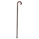 Bastone in legno di faggio, manico curvo, Donna - Brio, portata max 90 kg, manico curvo in metacrilato con anello in metallo, indicato per persone con lieve instabilità nella deambulazione che necessitano di un punto di appoggio supplementare.