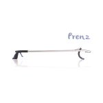 Pinza prensile in alluminio anodizzato, lunghezza 74 cm, testa dotata di estremita seghettata per afferrare al meglio anche oggetti di piccole dimensioni, portata massima 2 kg, struttura in alluminio anodizzato leggero, testa orientabile in più posizioni.