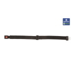 Cintura di sicurezza con chiusura tipo auto, nastro in nylon resistente, lunghezza maggiorata regolabile 98-178 cm, per carrozzine e sedie comode, chiusura di sicurezza tipo auto, lunghezza regolabile 98&divide;178 cm, nastro in 100% nylon.