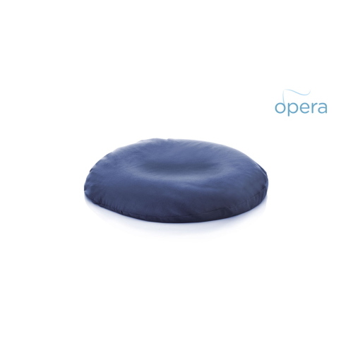 Cuscino rotondo in memory foam, Ø 44 cm, rivestimento in poliuretano sfoderabile e lavabile. Sollievo post-operatorio, decubito, prostatite, forma rotonda, diametro: 44 cm, rivestimento sfoderabile, interno in poliuretano stampato.