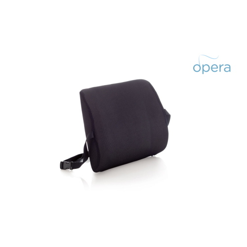 Cuscino supporto lombare, L 33x35x9/3 cm, cinturino regolabile, rivestimento in poliestere sfoderabile e lavabile, supporto lombare con cinturino regolabile, dimensioni: L 33 x P 35 x H 9/3 cm, rivestimento sfoderabile, interno in poliuretano stampato.