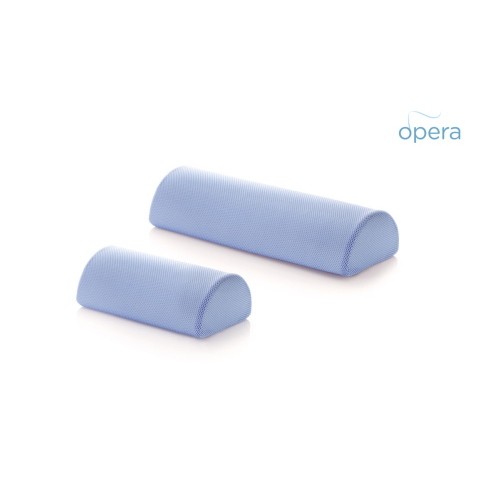 Posizionatore mezzo cilindro L (50 cm), L 50 x 20 x 10 cm, rivestimento in poliestere sfoderabile e lavabile. Sollievo gambe e supporto lombare, forma a mezzo cilindro, dimensioni: L 50 x 20 x 10 cm, rivestimento sfoderabile, interno in poliuretano.