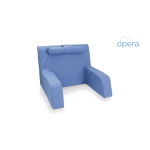 Schienale ortopedico multiuso, rivestimento in spalmato di poliuretano, L 60x60x45 cm, per lettura e pasti a letto, sfoderabile, forma a schienale con braccioli, dimensioni: L 60 x P 60 x H 45 cm, rivestimento sfoderabile.