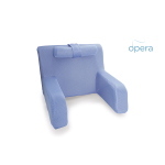 Schienale ortopedico multiuso, rivestimento in poliestere, L 60x60x45 cm, per lettura e pasti a letto, sfoderabile, forma a schienale con braccioli, dimensioni: L 60 x P 60 x H 45 cm, rivestimento sfoderabile, interno in poliuretano tagliato d27.