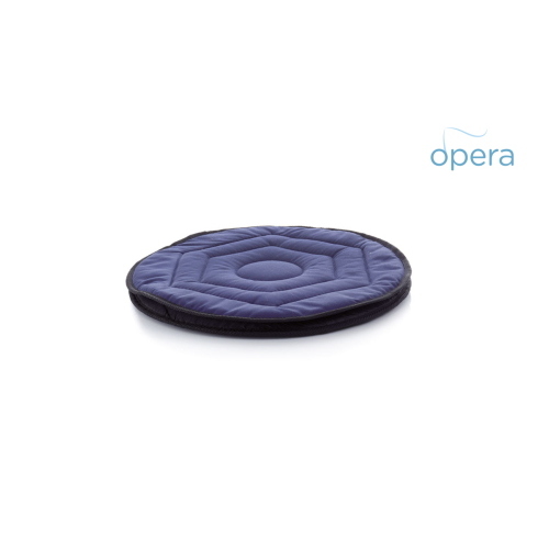 Cuscino girevole antiscivolo, L 44x44x4 cm, agevola i trasferimenti riducendo lo sforzo dell'assistente, seduta girevole su supporto rigido interno, dimensioni: L 44 x P 44 x H 4 cm, base antiscivolo, parte superiore in 100% cotone.