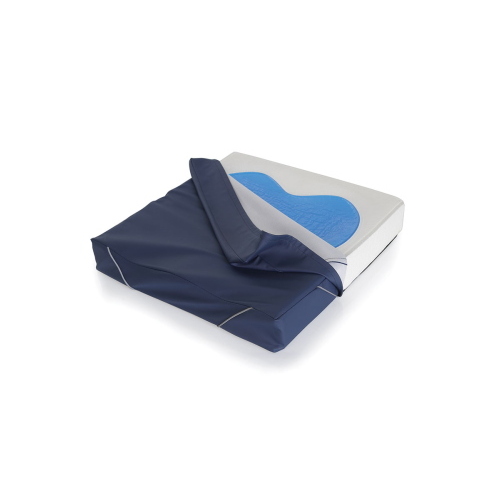 Cuscino in Memory Foam e gel, 40x40 cm h 7 cm, fodero in PU amovibile.