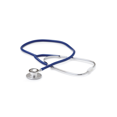 Stetofonendoscopio doppia testa ruotante in alluminio anodizzato - per adulti, per auscultazione di suoni cardiaci, polmonari e vascolari, tubo a Y in PVC monopezzo 60cm, colore grigio