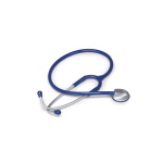 Fonendoscopio testa piatta anatomica in zinco anodizzato satinato - per auscultazione precisa di suoni cardiaci e polmonari, archetto in rame, anello antifreddo, olive morbide a vite, colore nero, latex free
