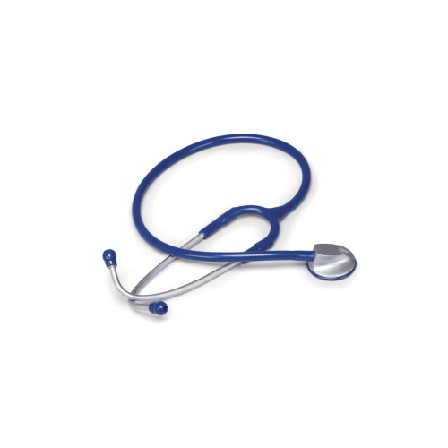 Fonendoscopio testa piatta anatomica in zinco anodizzato satinato - per auscultazione precisa di suoni cardiaci e polmonari, archetto in rame, anello antifreddo, olive morbide a vite, colore nero, latex free