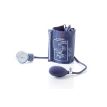 Sfigmomanometro ad aneroide per la misurazione manuale della pressione arteriosa - cassa standard blu, senza fonendoscopio, zero flottante, valvola a vite, bracciale in nylon a velcro, latex free