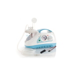Aspimed 2.5, aspiratore chirurgico portatile da tavolo, 16 l/min, uso continuo, aspirazione regolabile con vacuometro, vaso da 1 litro autoclavabile con valvola di troppo pieno, rete e batteria 12 V.