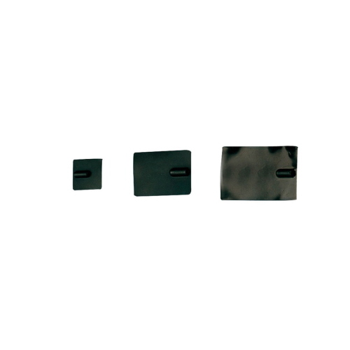 Elettrodo in silicone conduttivo, 5 x 5 cm, attacco femmina 4 mm, per applicazioni di elettroterapia con collegamento compatibile.