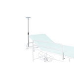 Asta flebo in alluminio con 2 ganci in plastica per il supporto di sacche durante la terapia infusionale in fase di trasporto, soluzione leggera, accessorio optional per barella da corsia BC100