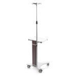Asta da flebo optional in alluminio con supporto per carrello componibile EOLO, montabile sulla colonna a qualsiasi altezza, soluzione leggera per il supporto di sacche durante la terapia infusionale in reparto o ambulatorio