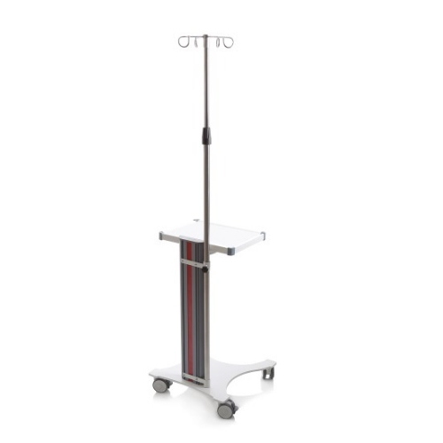 Asta da flebo optional in acciaio inox con supporti per carrello componibile EOLO, montabile sulla colonna a qualsiasi altezza, robusta e facile da igienizzare, per il supporto di sacche durante la terapia infusionale in ospedale