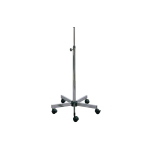 Stativo a canocchiale su ruote per il posizionamento regolabile di lampade in studi medici e ambulatori, asta bilanciata con molla, altezza regolabile 850÷1500 mm, base pesante Ø 60 cm per maggiore stabilità