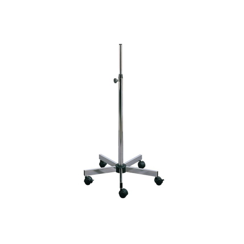 Stativo a canocchiale su ruote per il posizionamento regolabile di lampade in studi medici e ambulatori, asta bilanciata con molla, altezza regolabile 850÷1500 mm, base pesante Ø 60 cm per maggiore stabilità