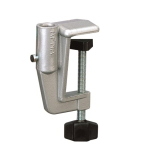 Morsetto in alluminio da tavolo per il fissaggio stabile di lampade in studi medici e ambulatori, accessorio optional compatibile con la gamma lampade Moretti, montaggio rapido senza forature del piano d'appoggio