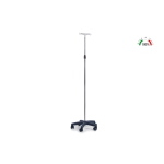 Piantana porta flebo per terapia infusionale con asta in acciaio Inox, base in polipropilene su ruote, 2 o 4 ganci, altezza regolabile 135-240 cm, portata massima 10 kg, per reparti ospedalieri e assistenza domiciliare