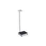 Bilancia pesapersone a colonna per uso professionale, per il controllo del peso corporeo in ambito sanitario, alluminio verniciato, colonna alta 1 m, display LCD BMI/BSA, portata 300 kg, divisione 100 g