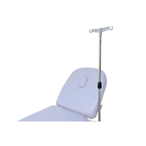 Asta flebo in alluminio a 2 ganci, altezza regolabile 100-145 cm, per lettini Lytus serie MI33x/MI37x/MI38x/MI39x