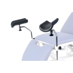Reggicosce anatomici per ginecologia in PU neri regolabili, paio, per lettini MI310/MI311/MI320/MI321