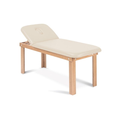 Lettino professionale Deneb piano 74 cm in legno di Faggio, schienale regolabile 0-45°, foro facciale, similpelle lavabile, portata 200 kg
