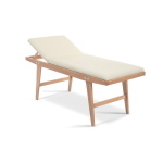 Lettino professionale Deneb piano 76 cm in legno di Faggio, schienale regolabile 0-45°, similpelle lavabile, portata 150 kg