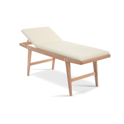 Lettino professionale Deneb piano 76 cm in legno di Faggio, schienale regolabile 0-45°, similpelle lavabile, portata 150 kg