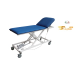 Lettino per visita medica elettrico bianco Lytus Slim, piano 62 cm senza foro facciale, ruote con freno, schienale a cremagliera 0-60°, portata 200 kg