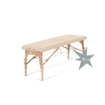 Lettino pieghevole Polaris piano largo 70 cm, legno di Faggio, foro facciale, portatile 13 kg, portata 120 kg