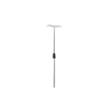 Asta flebo in alluminio anodizzato con 2 ganci in plastica, accessorio optional per le poltrone multifunzione Rugy, portata massima 2,5 kg per gancio