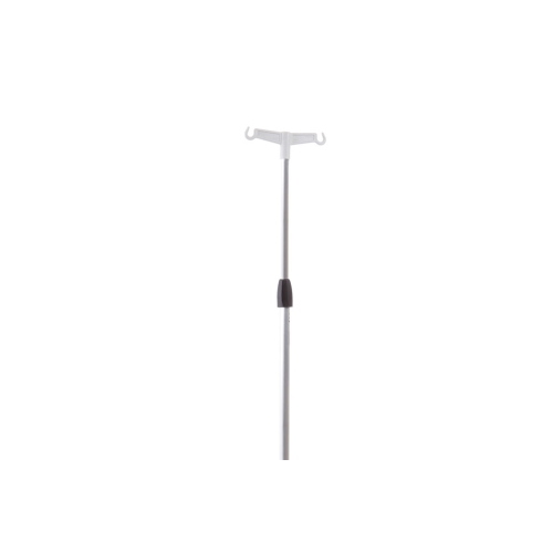 Asta flebo in alluminio anodizzato con 2 ganci in plastica, accessorio optional per le poltrone multifunzione Rugy, portata massima 2,5 kg per gancio