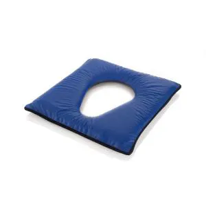 CUSCINO ANTIDECUBITO CON FORO (Misure 42x42 cm) IN GEL FLUIDO DI SILICONE E FODERO IN TESSUTO ANTISCIVOLO