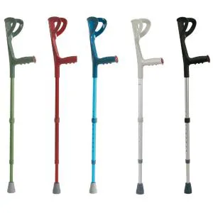 Stampelle avambraccio in alluminio anodizzato - Brio, colore Nero, portata max 100 kg.