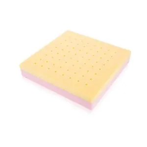 CUSCINO ANTIDECUBITO (42 x 42 x 7h cm) SCHIUMA VISCOELASTICA FORATA E BASE PORTANTE CON RIVESTIMENTO IN MATERIALE TECNICO TRASPIRANTE AMOVIBILE CON ZIP