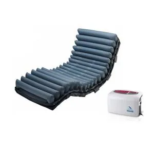 DOMUS 4 - KIT ANTIDECUBITO A CICLO ALTERNATO E STATICO – Materasso Nylon® + TPU traspirante/ impermeabile (90 x 200 x h. 20,3 cm) - SEAT INFLATE E MAX FIRM - 20 ELEMENTI INTERCAMBIABILI - COMPRESSORE CON REGOLAZIONE - Piaghe IV stadio