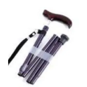 Bastone pieghevole in alluminio anodizzato, manico a T, Donna - Brio, portata max 100 kg.